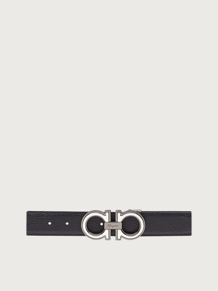 Ferragamo | Men's Reversible And Adjustable Gancini Belt - Black/Brown