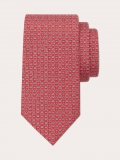 Ferragamo | Men's Monogram Print Silk Tie - Red