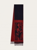 Ferragamo | Men's Venna Logo Scarf - Bordeaux/Grey