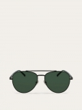 Ferragamo | Men's Sunglasses - Matte Black/Green