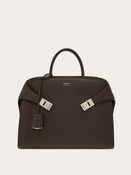 Ferragamo | Men's Hug Briefcase - Testa Di Moro