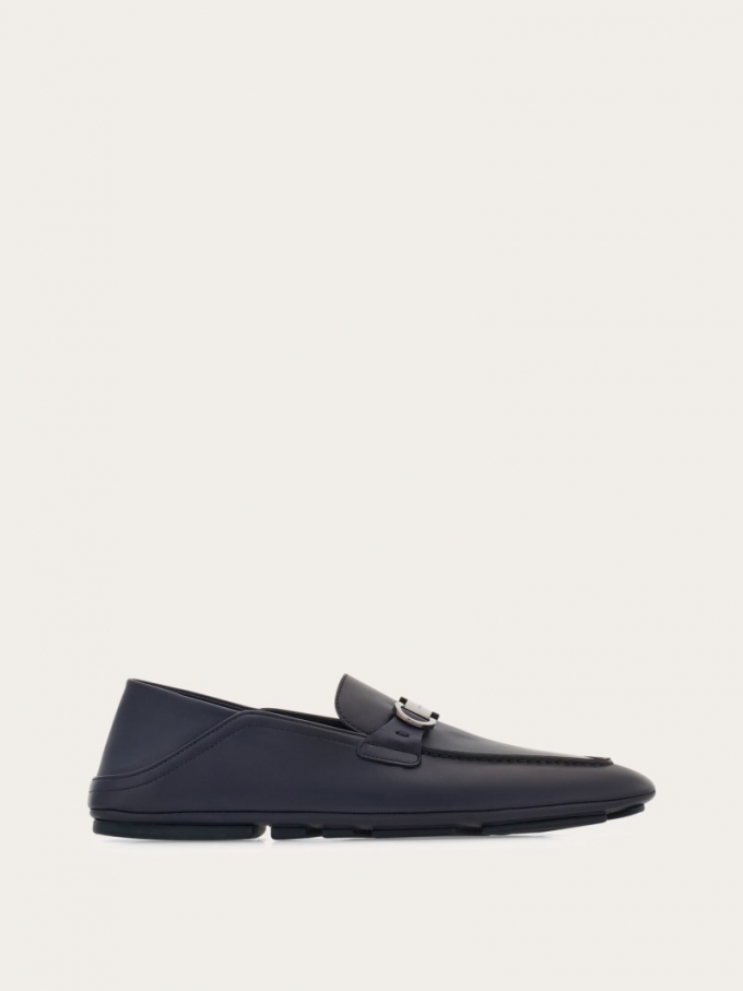 Ferragamo | Men's Hybrid Driver With Gancini Ornament - Navy Blue