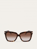 Ferragamo | Women's Sunglasses - Dark Tortoise/Green