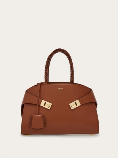 Ferragamo | Women's Hug Handbag - Cognac