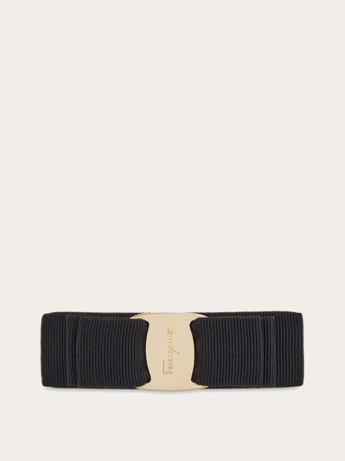 Ferragamo | Women's Vara Bow Hairclip - Black/Gold