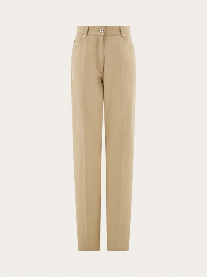 Ferragamo | Women's Five Pocket Trouser - Stone