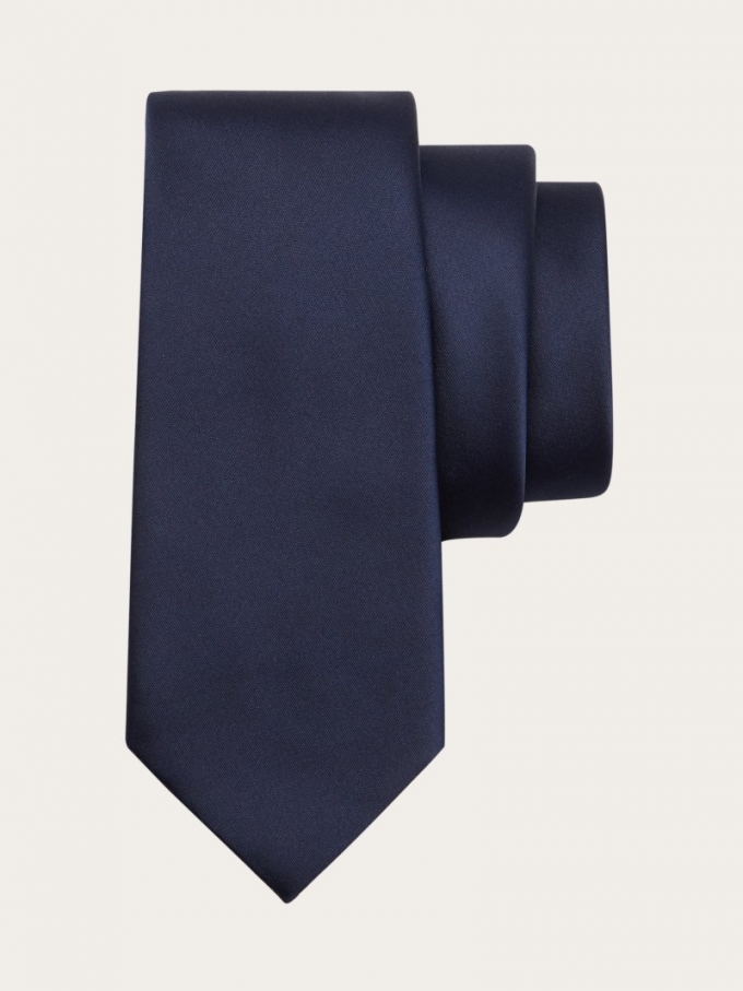 Ferragamo | Men's Silk Tie - Midnight Blue