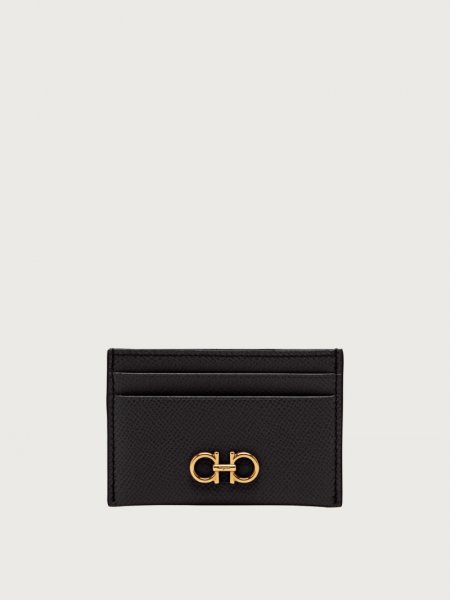 Ferragamo | Women's Gancini Credit Card Holder - Black