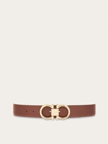 Ferragamo | Men's Reversible And Adjustable Gancini Belt - Brown/Black