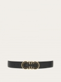 Ferragamo | Men's Reversible And Adjustable Gancini Belt - Black/Olive Green