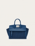 Ferragamo | Women's Monogram Studio Soft Bag - Teal Blue