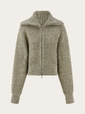 Ferragamo | Women's Knitted Blouson - Parchment/Black