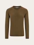 Ferragamo | Men's Light Sweater With Embroidered Signature - Olive Green