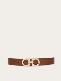 Ferragamo | Men's Reversible And Adjustable Gancini Belt - Briar/Black