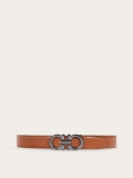 Ferragamo | Men's Reversible And Adjustable Gancini Belt - Vicuna/Black