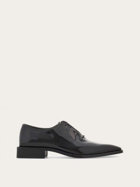 Ferragamo | Men's Oxford With Covered Lacing - Black