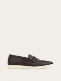 Ferragamo | Men's Casual Loafer With Gancini Ornament - Testa Di Moro