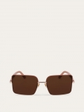 Ferragamo | Men's Sunglasses - Rose Gold-Nude/Gradient Nude