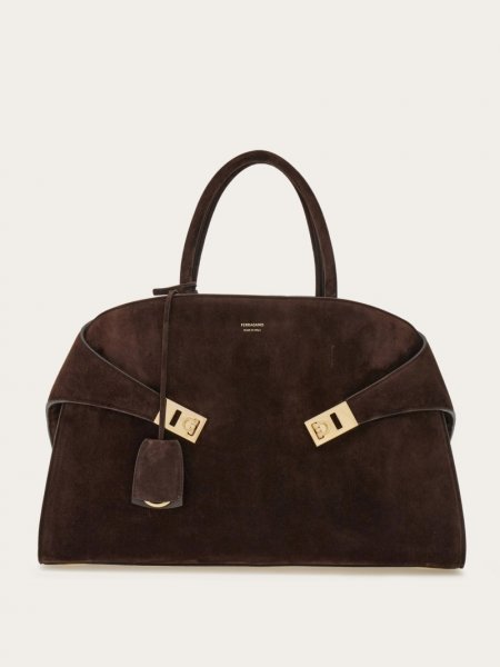 Ferragamo | Women's Hug Handbag - Testa Di Moro