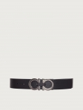 Ferragamo | Men's Reversible And Adjustable Gancini Belt - Black/Hickory