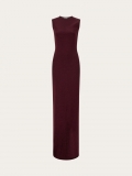 Ferragamo | Women's Lurex Long Dress - Oxblood Lurex