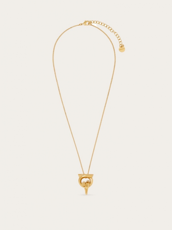 Ferragamo | Women's Gancini Pendant Necklace - Gold