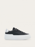 Ferragamo | Women's Wedge Sneaker - Black/Silver