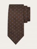 Ferragamo | Men's Gancini Jacquard Tie - Brown