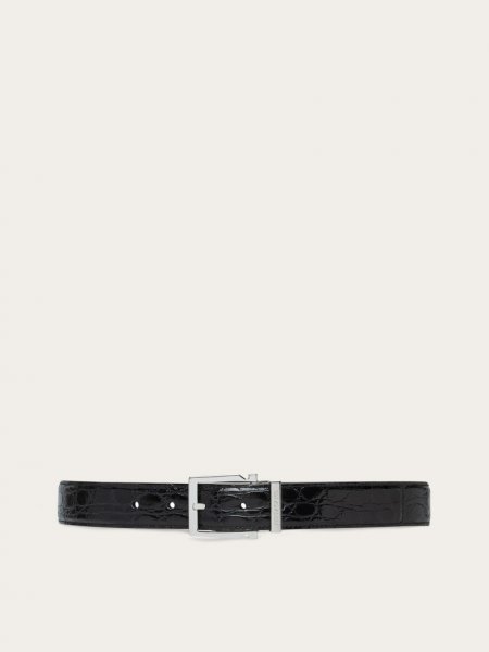 Ferragamo | Men's Adjustable Gancini Belt - Black