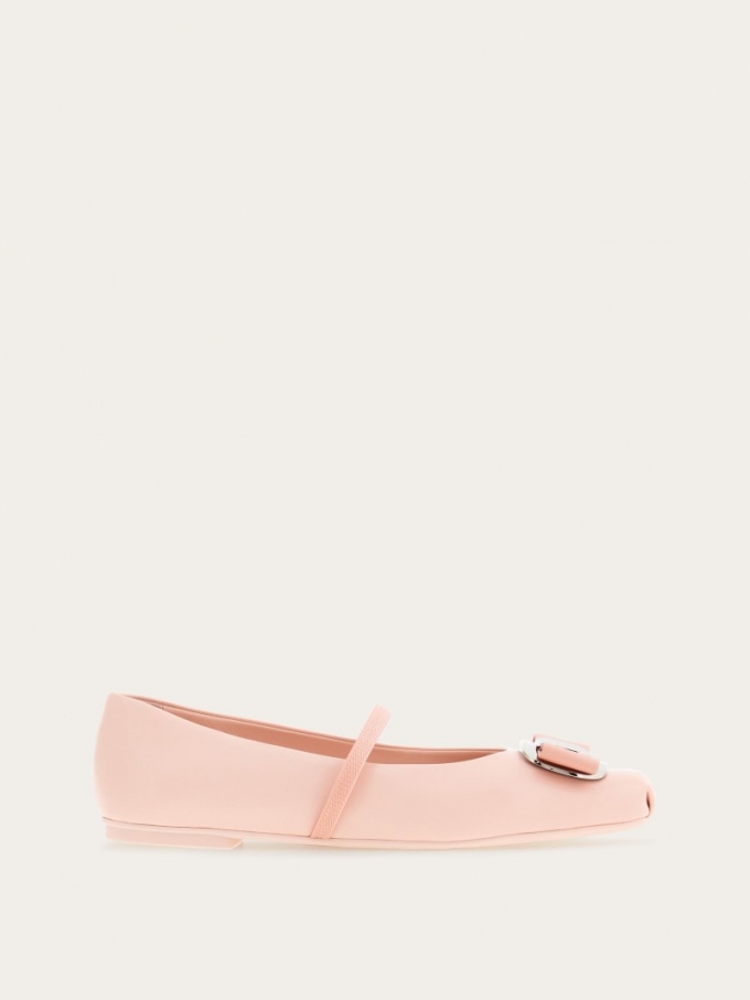 Ferragamo | Women's New Vara Plate Ballet Flat - Nylund Pink