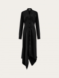 Ferragamo | Women's Shirt Dress With Handkerchief Hem - Black