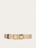 Ferragamo | Women's Reversible And Adjustable Gancini Belt - New Bisque/Black