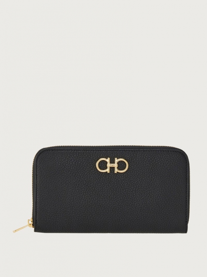 Ferragamo | Women's Gancini Continental Wallet - Black