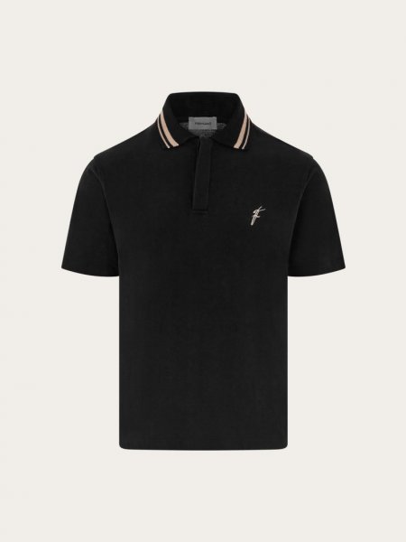 Ferragamo | Men's Organic Cotton Polo Shirt - Black