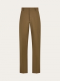 Ferragamo | Men's Cotton Canvas Trouser - Lead Green