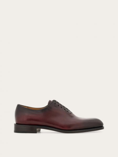 Ferragamo | Men's Tramezza Plain Toe Oxford - Burgundy