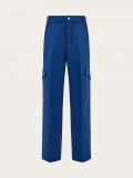 Ferragamo | Men's Viscose Cargo Pants - Teal Blue