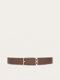 Ferragamo | Men's Reversible And Adjustable Gancini Belt - Clay/Black