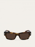 Ferragamo | Men's Sunglasses - Striped Brown/Brown