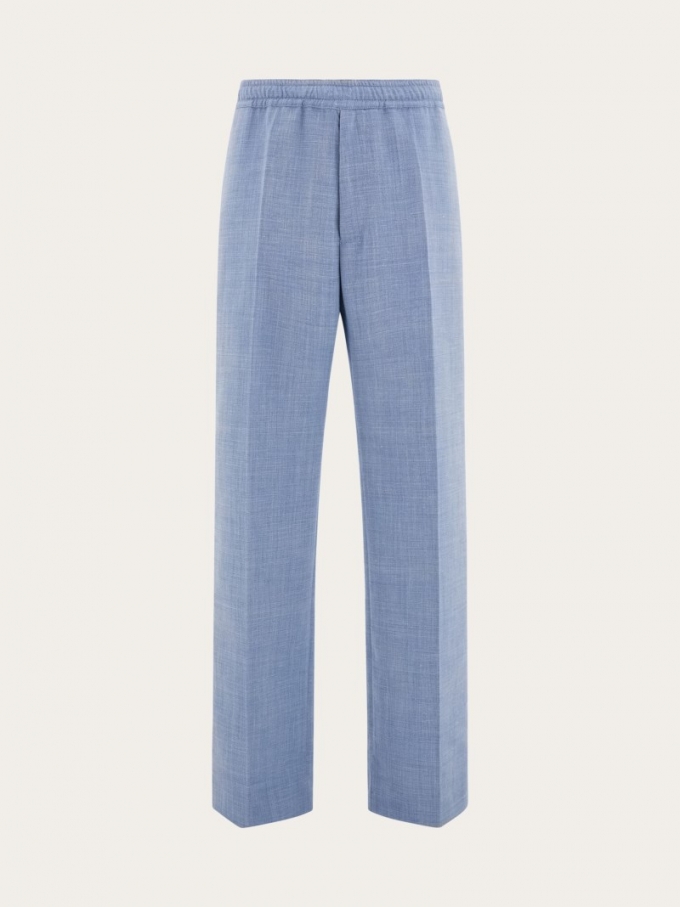 Ferragamo | Men's Drawstring Trouser - Denim/White