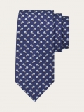 Ferragamo | Men's Football Print Silk Tie - Navy Blue