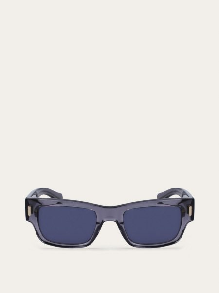 Ferragamo | Men's Sunglasses - Transparent Grey/Blue