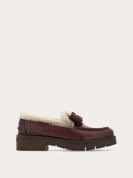 Ferragamo | Women's Merino Wool Lined Vara Bow Loafer - Oxblood