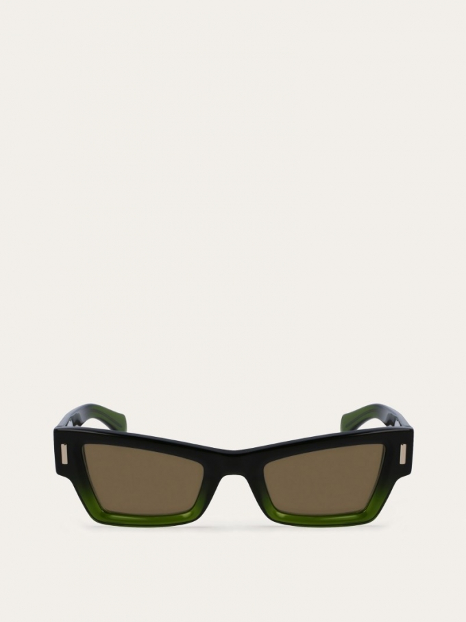 Ferragamo | Women's Sunglasses - Transparent Green/Green