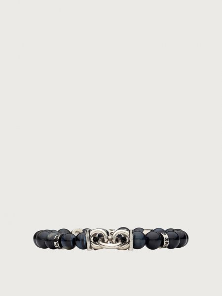 Ferragamo | Men's Elasticated Bracelet With Gancini - Multicolor (Size 19)