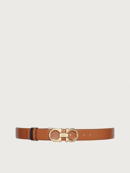 Ferragamo | Women's Reversible And Adjustable Gancini Belt - Sella/Black