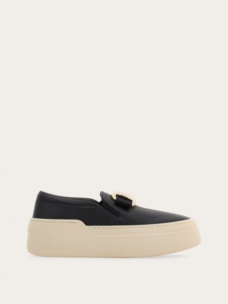 Ferragamo | Women's New Vara Plate Slip On - Black