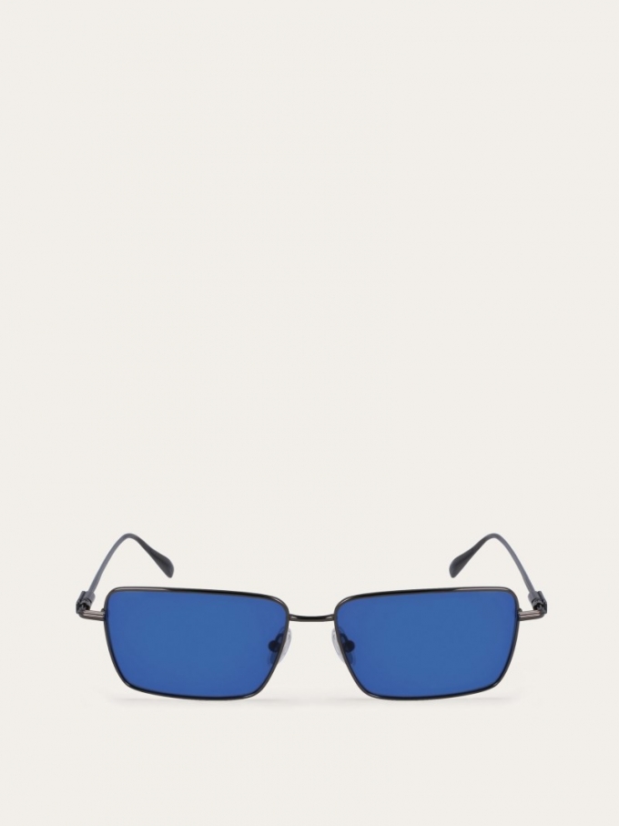 Ferragamo | Men's Sunglasses - Dark Gun/Blue