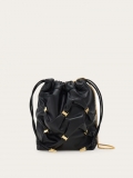 Ferragamo | Women's Mini Bucket Bag With Vara Bows - Black