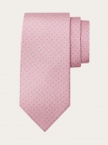 Ferragamo | Men's Square Gancini Print Silk Tie - Pink